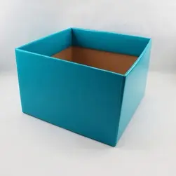 Large Square Box Base 22x22x14cm height Turquoise