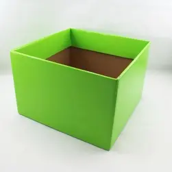 Large Square Box Base 22x22x14cm height Lime