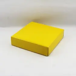 Small Square Box Lid Yellow