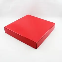 Large Square Box Lid Red