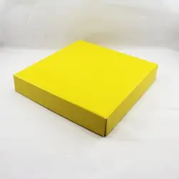 Large Square Box Lid Yellow