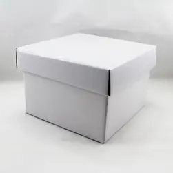 Medium Square Box and Lid 17x17x12cm height White