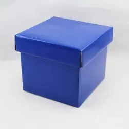 Small Square Box and Lid 13x13x12cm height Royal Blue