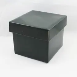 Small Square Box and Lid 13x13x12cm height Hunter Green