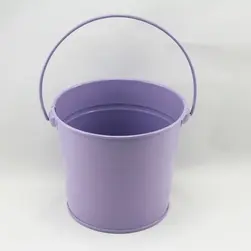 Small Tin Bucket with Handle 12x11cm height Lavender