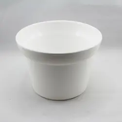 No. 6 Plastic Pot 16.5cm(D)x12cm(H) White
