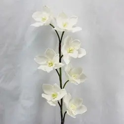 XLarge Real Touch Cymbidium Orchid 99cm  White