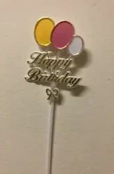 Happy Birthday with Balloons Pick / Cake Topper 30cm