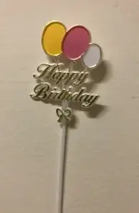 Happy Birthday with Balloons Pick / Cake Topper 30cm