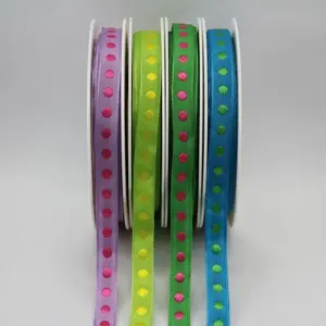 Contrast Dots Satin Ribbon 10mmx20m 