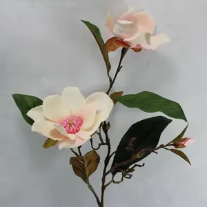 Magnolia with 2 flowers and 1 bud 80cm Pink