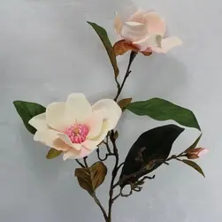 Magnolia with 2 flowers and 1 bud 80cm Pink