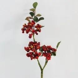 Small Berry Cluster Spray 48cm Red