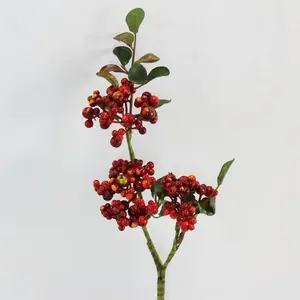 Small Berry Cluster Spray 48cm Red