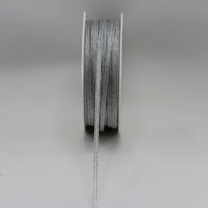 Nylon Metallic Taffeta Ribbon 3mmx50m Silver