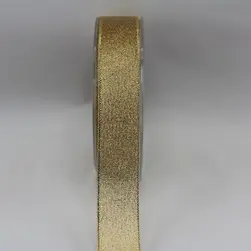 Nylon Metallic Taffeta Ribbon 25mmx30m Gold