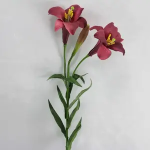 Easter Lily Spray 74cm Mauve