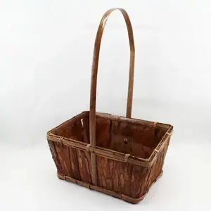Large Rect Bark Basket