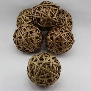 Willow Ball 8cm Pkt 6 Gold