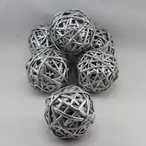 Willow Ball 8cm Pkt 6 Silver