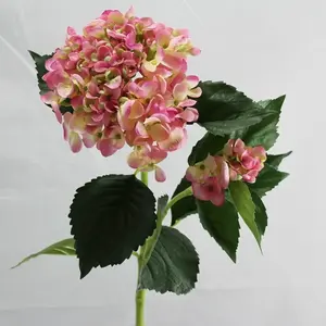 Large Hydrangea with 2 heads 75cm Sweet Pink