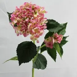 Large Hydrangea with 2 heads 75cm Sweet Pink