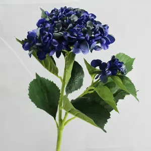 Large Hydrangea with 2 heads 75cm Dark Blue