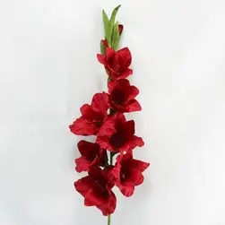  Artificial Gladiolus Flower Spray 92cm Red