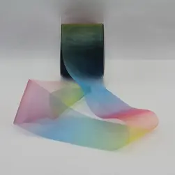 Rainbow Cut Edge Organza Ribbon 50mmx25m