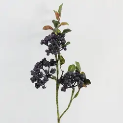 Small Berry Cluster Spray 48cm Black