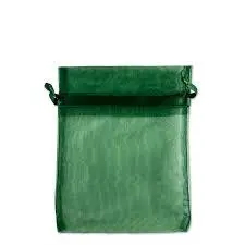 Organza Bag Small 7.5x10cm height Hunter Green
