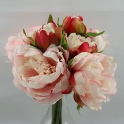 Artificial Large Peony Flower Bouquet Pink