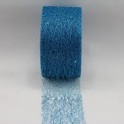 Web Glitter Mesh Turquoise 50mmx25m