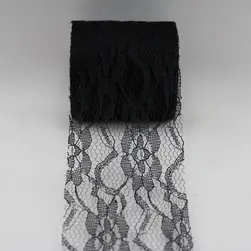 Cut Edge Lace Ribbon Black 70mmx9.1m