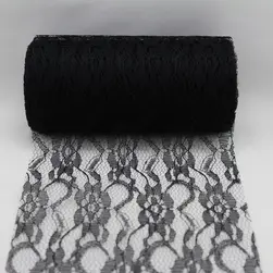 Cut Edge Lace Ribbon Black 150mmx9.1m
