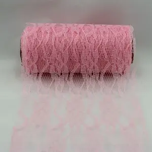 Cut Edge Lace Ribbon Pink 150mmx9.1m