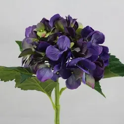 Classic Artificial Hydrangea  Violet/Green 49cm