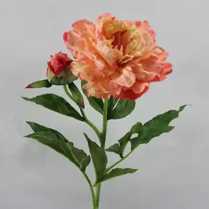 Peony Spray 70cm Peach