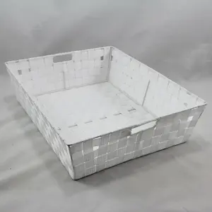  Xlge Rect PP Tray White 50x40x13cm Height