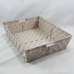Xlge Rect PP Tray Almond 50x40x13cm Height