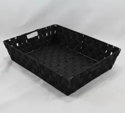 Large Rect PP Tray Black 45x35x11cm Height 