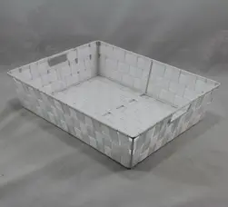 Large Rect PP Tray White 45x35x11cm Height 