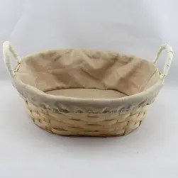 Oval Bamboo Tray Natural Liner 27 x 20 x 9cm height
