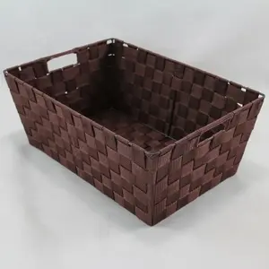 Rect Tapered PP Storage Dark Brown 40.5x28x16.5cm height