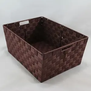 Rect Tapered PP Storage Dark Brown 45x32x19.5cm height