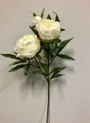 Peony Flower Spray 73cm White