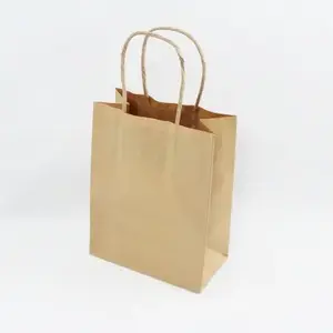 Paper Bag Twist Hdl Natural 13x21cm height