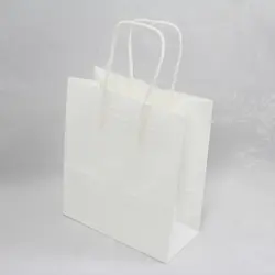 #6 Paper Twist Handles Gift Bag White 15x20cm height
