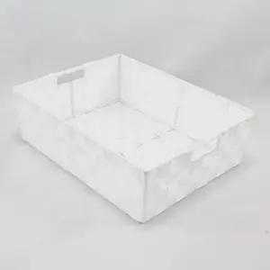 Large Rect Tapered PP Tray White 40x32x12cm height