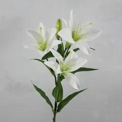 Asiatic Tiger Lily Spray 73cm White